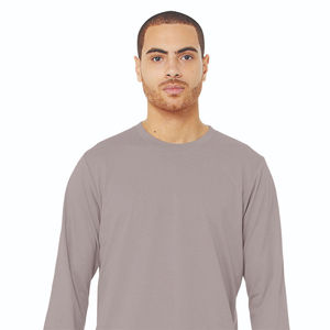T-shirt Homme Slim Fit Manches Longues en Coton Doux Personnalisable avec Logo – Vêtements de Haute Qualité en Gros - Product Image 5