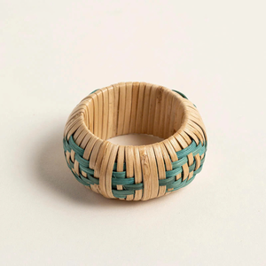 Sophisticated Round Rattan Napkin Ring Handwoven Wicker Napkin Holder Natural Rustic <b>Table</b> Accent For Everyday Dining Decor - Product Image 3