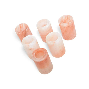 แก้วช็อตเกลือหิมาลัยสีชมพูแกะสลักด้วยมือ แก้วน้ำธรรมชาติสำหรับบ้าน บาร์ ร้านอาหาร และงานอีเว้นท์ - Product Image 3