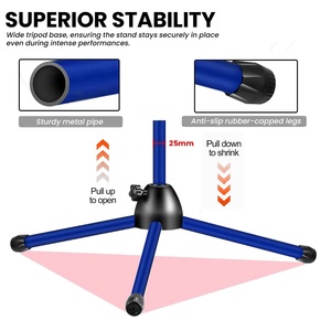 Support de microphone à 5 tiges, réglable en hauteur, avec bras télescopique extensible - Product Image 4