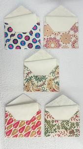 Enveloppes artisanales imprimées au tampon, avec motifs traditionnels indiens, idéales pour les invitations, les cadeaux, la papeterie et les occasions spéciales. - Product Image 5