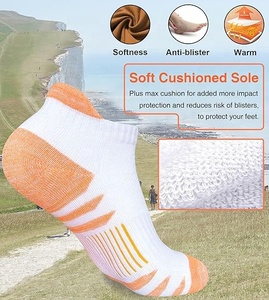 TriPro Sports Anti Blister Solid Bottom Sports <b>Socks</b> Ankle Crew Athletic Running Quick Dry <b>Moisture</b> Wicking Cushioned Low Cut - Product Image 5