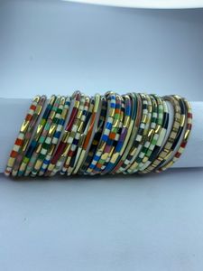Custom Made Brass <b>Bangles</b>,cuffs and <b>Bangle</b> <b>Sets</b> Made From Resin Inlay & Embedded with Coloured Stones for Fashion Jewelry Stores - Product Image 4