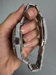 Montre de luxe en moissanite la plus vendue pour hommes femmes cadran de style hip-hop parfaitement positionné pour le confort - Product Image 4