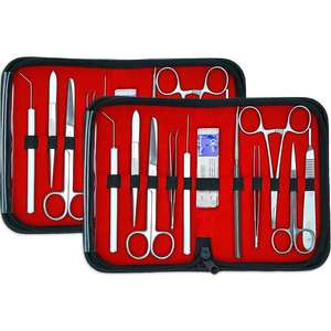 Kit de disección biológica de acero inoxidable de 22 piezas - Tijeras, pinzas, sondas para laboratorio, enseñanza y experimentos estudiantiles de Dentavex - Product Image 3