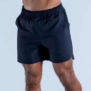 Pantalones Cortos Deportivos Negros para Hombre, Diseño Moderno, 6 Pulgadas de Largo, Ligeros, Transpirables, con Logotipo Personalizado, Cintura Elástica - Product Image 3
