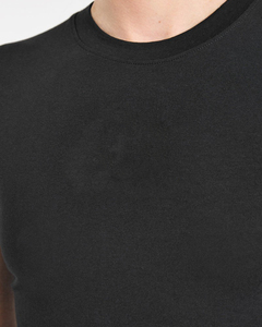 Camiseta de Jersey Negra de Manga Corta para Mujer, Cuello Redondo, Corte Ajustado, Informal, Transpirable, para Todas las Temporadas, Venta al Por Mayor, Última Tendencia - Product Image 6