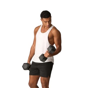 Débardeurs de sport pour hommes de haute qualité, débardeur de musculation, 100% coton tricoté, veste d'entraînement à boutons en dentelle - Product Image 1