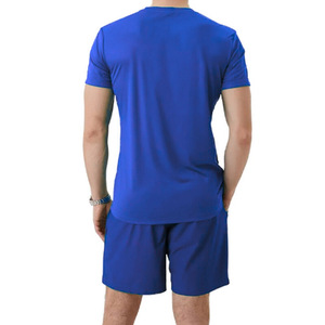 Ensemble décontracté homme : T-shirt col rond et short en jersey 100 % coton respirant, design personnalisé, haute qualité, avec logo frontal, idéal pour l'hiver - Product Image 6