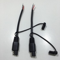 SPT-2 18AWG 300V Kabel Konduktor Tembaga Hitam Rakitan Kabel Trail Panjang 1830mm 2-inti 2P SAE Plug Penutup Debu Peralatan Rumah Tangga