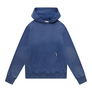 เสื้อฮู้ดดี้ผ้าคอตตอนผสมพิมพ์ลายสีพื้นสไตล์วินเทจ แขนยาว ทรงหลวม น้ำหนักเบา ขายดี - Product Image 1