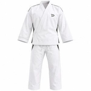 White Karate Gi Uniform 100% Cotton Durable Regular Fit Adult Unisex Martial <b>Arts</b> Wear - Product Image 1
