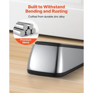 Resistente 2-Pack Premium in lega di zinco tappo per porta biadesivo in PVC antiscivolo protezioni da parete autoadesive per vari ambienti - Product Image 3