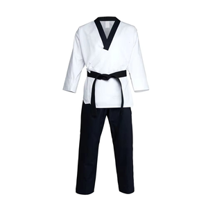 Ventes chaudes - Ensembles d'uniformes de Taekwondo de haute qualité, logo personnalisé, 100% coton, couleur et taille personnalisées, respirant et durable - Product Image 2