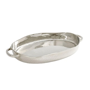 Decorative <b>Trays</b> <b>Mirror</b> Polish High Quality Food Serving <b>Tray</b> Restaurant Hotel Supplies Luxury Silver <b>Trays</b> Metal Crafts - Product Image 1