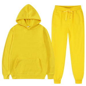 Unisex <b>White</b> Hooded Sweatshirt and <b>Joggers</b> Set Casual Solid Color Full Sleeve Drawstring Pants Regular Fit Autumn Wear - Product Image 5