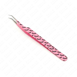 Custom Logo Angled Eyelash Extension Tweezers Stainless Steel <b>Precision</b> <b>Tool</b> for Volume Lash & Isolation - Product Image 4