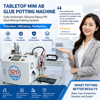 Máquina de envasado de pegamento AB totalmente automática de sobremesa, máquina dispensadora de pegamento de silicona PU y resina epoxi 2K CNC de 3 ejes para electrónica