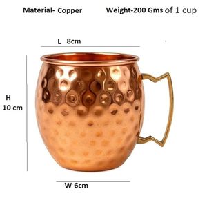 Luxury Copper Moscow Mule <b>Mugs</b> Designed For Elegant Beverage Service In Kitchen Bar And Festive Dining Gatherings - Product Image 2