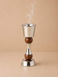 Modern Wooden & Stainless Steel Bakhoor Incense Burner with Metal Charcoal Cup Arabic <b>Oud</b> Resin Burner Home Decor - Product Image 6
