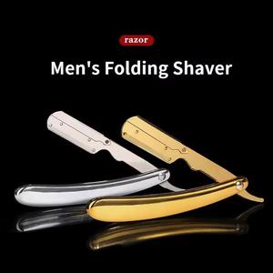 Navaja de Afeitar Recta Plegable de Acero Inoxidable Pro Cut Barber, Soporte de Cuchilla Resistente para un Afeitado Preciso de Barba y Cabello - Product Image 4