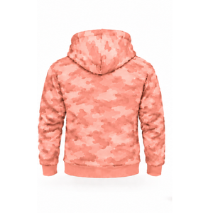 Peach <b>Camo</b> Tracksuit Unisex Full Zip Hooded <b>Jacket</b> Jogger Pants Set Customized Camouflage Casual Sportswear Training Outfit - Product Image 3