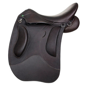 Selle d'équitation anglaise haut de gamme en cuir véritable, équipement d'équitation pour l'entraînement et la pratique quotidiennes - Product Image 1