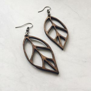 Pendientes de Madera para Mujer, Diseño Elegante, Accesorio para el Hogar, Más Vendidos - Product Image 1