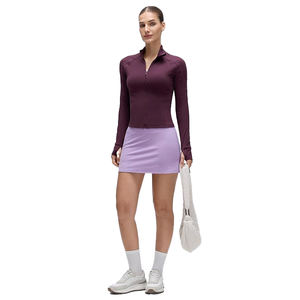 Veste de yoga à manches longues pour femme, coupe ajustée flatteuse, devant ouvert, légère, en nylon et élasthanne, extensible, respirante, anti-transpiration - Product Image 3