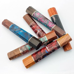 1 pièce SAZ ENTERPRISES Poignée de couteau japonaise de 5 pouces en résine et bois pour couteaux à sashimi, manche de couteau brut, pièces de rechange DIY, compatible lave-vaisselle - Product Image 3