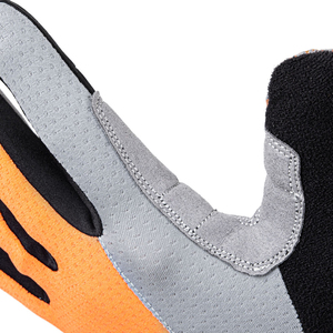 Guantes de Ciclismo de Dedo Completo, Gris Naranja, Nailon Transpirable, Antideslizantes, Cierre de Gancho y Bucle, Unisex, para Carreras al Aire Libre - Product Image 2