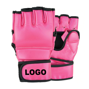 Guantes de MMA de Medio Dedo de PU con Soporte de Muñeca con Cierre de Velcro, Ligeros, para Boxeo, Unisex - Product Image 1