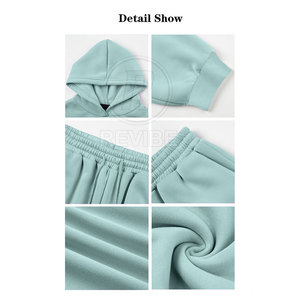 Survêtement ample pour femme de haute qualité, couleur personnalisable, respirant, vêtement décontracté d'hiver, 100% coton, réversible - Product Image 6