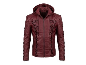 Veste en cuir Roy Harper Arsenal pour cosplay, saison 3 de Arrow, Red Hood - Product Image 4