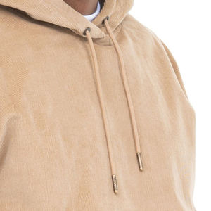 Sudadera con Capucha de Punto Beige para Hombre, Corte Regular, Color Sólido, Estilo Casual para Otoño - Product Image 5