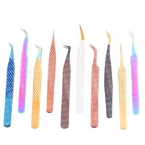 Pinzas de extensión de pestañas ligeras con logotipo personalizado, herramientas de belleza de acero inoxidable, agarre fuerte, puntos finos, accesorio probado a mano - Product Image 3