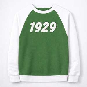 Sweat-shirt à manches raglan vert émeraude de la sororité Iota Phi Lambda, vêtement à lettres grecques, année de fondation 1929, haut décontracté à col rond pour femme - Product Image 5