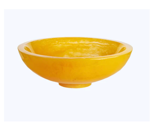 Bol à fruits classique en résine écologique avec finition polie de haute qualité jaune pour le camping au meilleur prix - Product Image 1