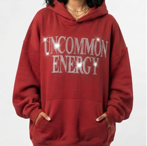 Women Baggy Rhinestone Hoodies Casual 100% Fleece Polyester Full Sleeve Drop Shoulder Heavy <b>Weight</b> 430GSM Sweat Hoodies - Product Image 3