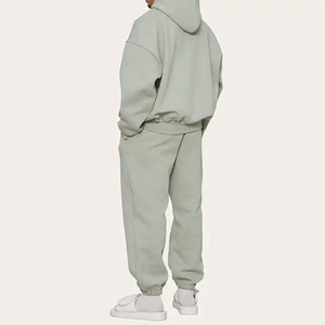 Ensemble de survêtement à capuche pour homme, couleur unie, en coton, coupe ample, pantalon de jogging décontracté, manches longues, coupe ample, vêtements d'automne - Product Image 2