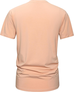 Camiseta de Manga Corta para Hombre Index Apparel, Color Durazno, Cuello Redondo, Corte Regular, Diseño Sólido de Punto Informal, Transpirable, Logotipo Frontal, 100% Algodón - Product Image 2
