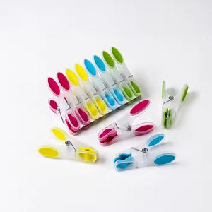 Juego de Pinzas y Clips Retráctiles de Plástico para Ropa, Coloridos, Duraderos y Ecológicos para Secar Ropa en el Hogar - Product Image 1
