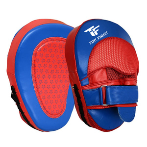 Pads de boxe Focus Mitts plats et incurvés en cuir véritable pour l'entraînement aux arts martiaux MMA, cible de frappe pour les mains - Product Image 1