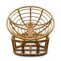 Fauteuil de loisirs de style moderne Mamasan sans coussin, avec structure en rotin et dossier Windsor, pour la maison et l'hôtellerie