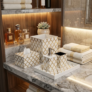 Luxury Glass Bathroom Accessories Set Premium Transparent <b>Soap</b> Dispenser Toothbrush <b>Holder</b> Tumbler <b>Soap</b> <b>Dish</b> Modern Washroom - Product Image 4