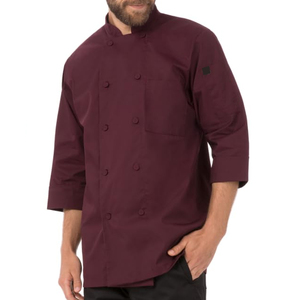 Veste de chef pour homme de bonne qualité, confortable, à manches longues, nouveau design, couleur unie, avec poches - Product Image 4