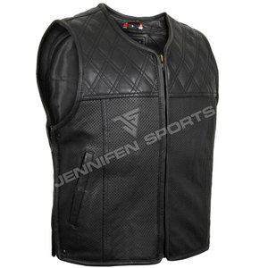 Chaleco de Cuero para Motociclistas al por Mayor, Chaleco de Cuero Premium para Motociclistas, Resistente al Agua y al Viento para Invierno - Product Image 2