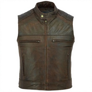 Chalecos de Cuero Genuino para Hombre, Hechos a Mano, Resistentes al Viento, Transpirables, Reversibles, Casuales, Servicio OEM para la Temporada de Invierno - Product Image 4