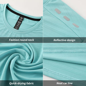 Camisetas de Gimnasio para Hombre de Spandex/Poliéster OEM/ODM, Impresión de Logotipo Personalizado, Ropa Deportiva de Secado Rápido, Ropa para Correr, Camisetas de Entrenamiento - Product Image 3
