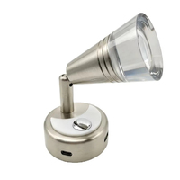 Spot LED d'intérieur pour cabine de bateau marin 12-24V, flexible et rotatif, lampe de lecture de chevet avec USB Type-C à intensité variable